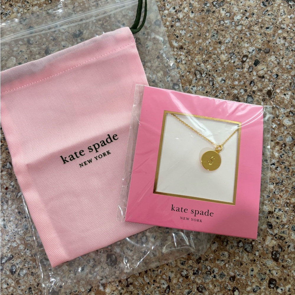 NWT “S” Kate Spade necklace
